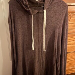 Women’s Zyia Boyfriend Hooded Sweater in Purple